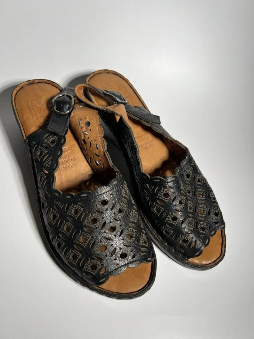 Spring Step Belizana Leather Wedge Sandals Women’s EU 39 Comfort Shoes